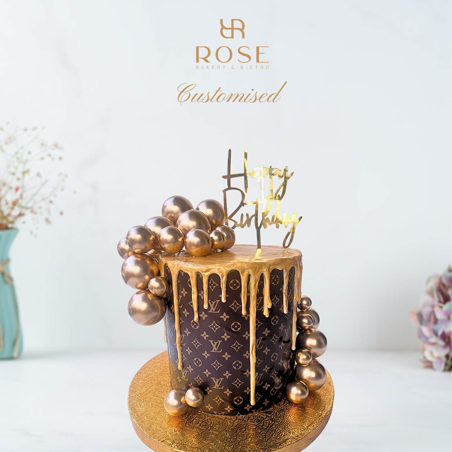 Louis Vuitton Luxury Monogram Drip Cake