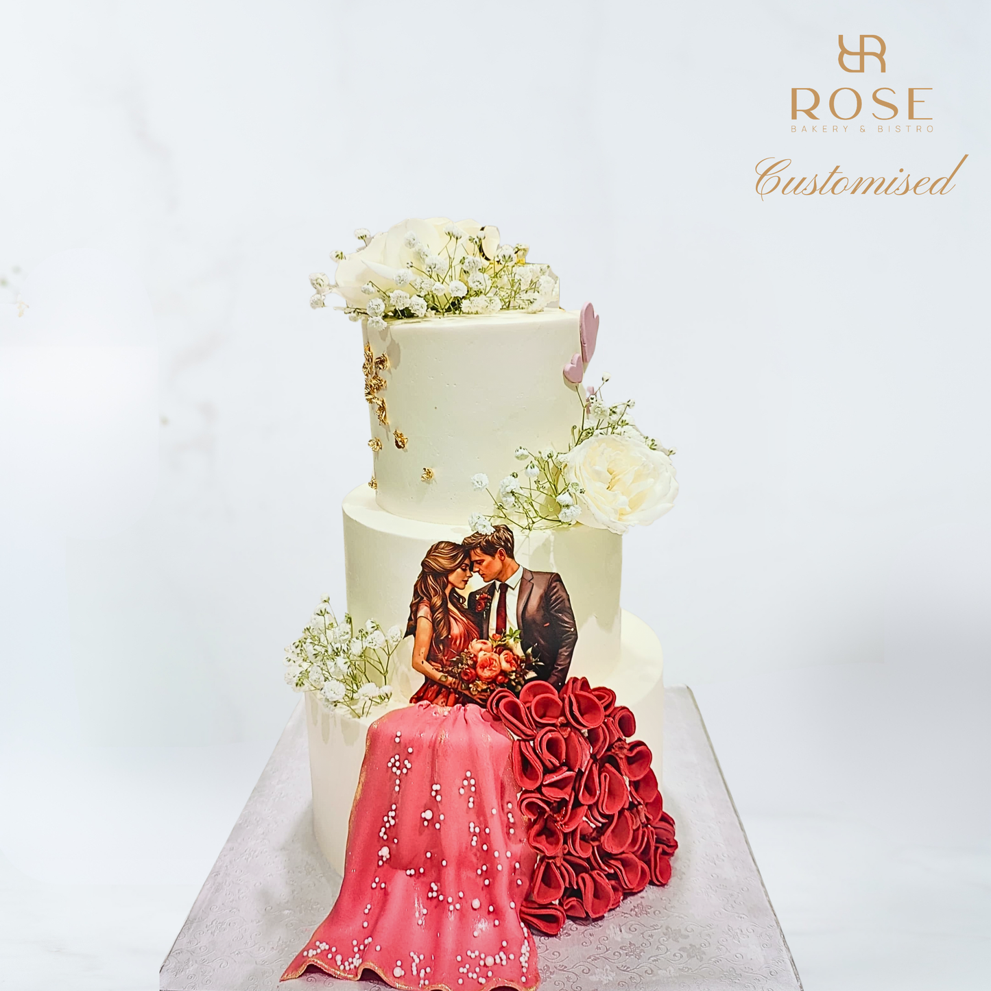 Enchanted Romance Tiered Wedding Cake