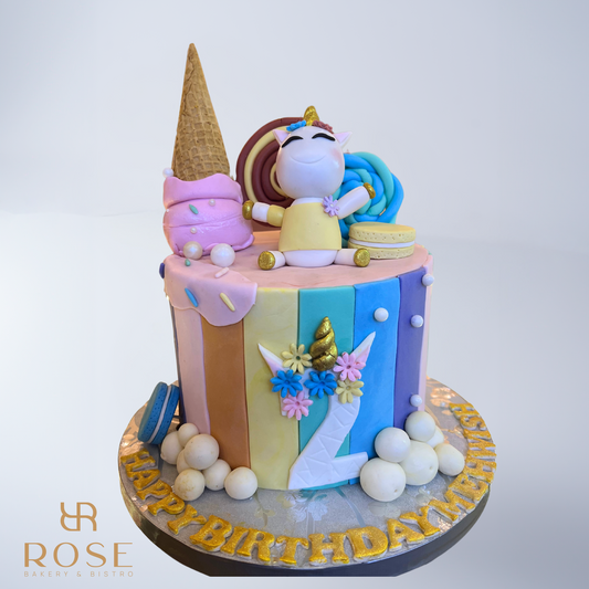 Candy land unicorn cake