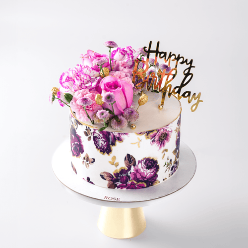 Purple Floral Cake: A Stunning Floral Delight for Any Celebration