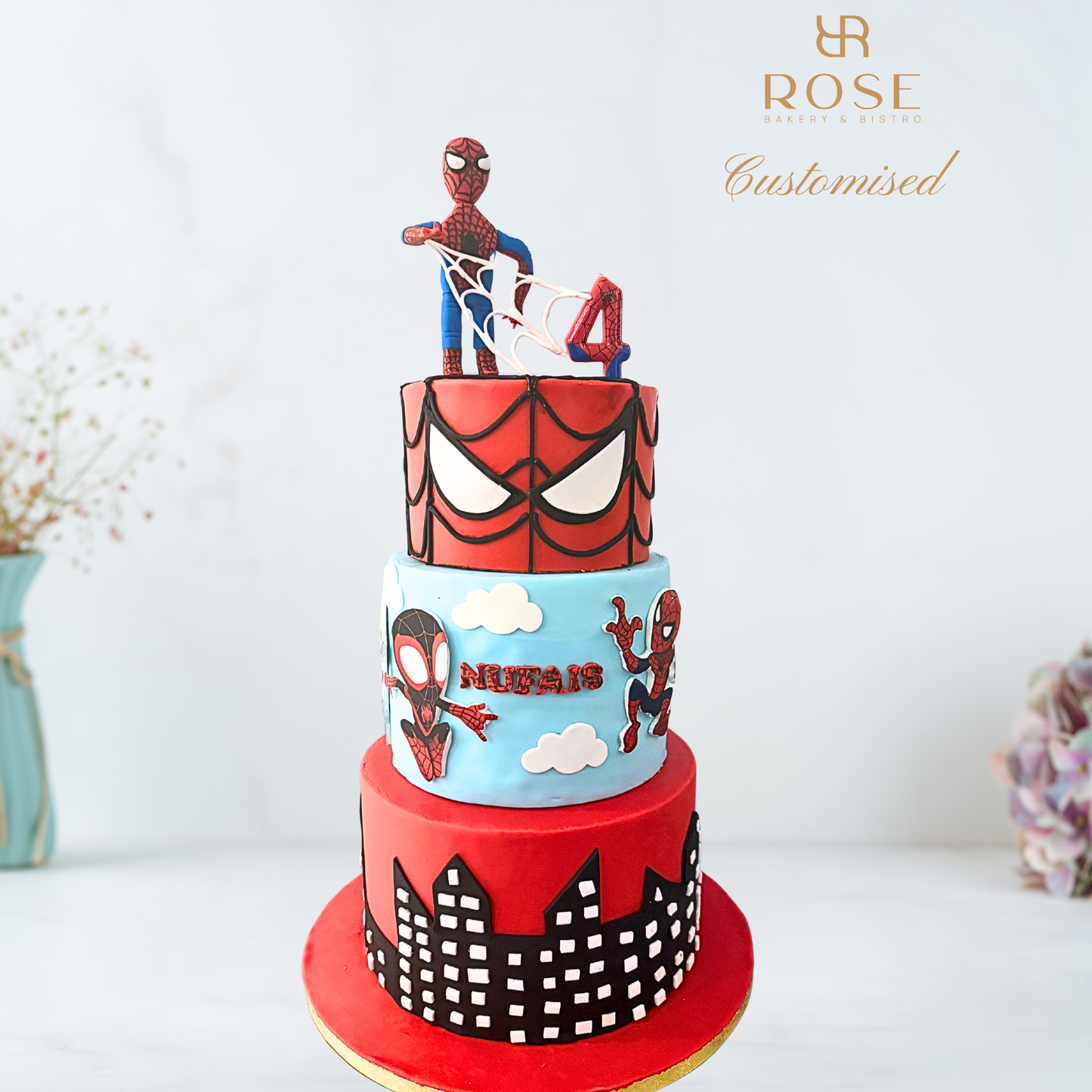 Spider Man 3-Tier Birthday Cake