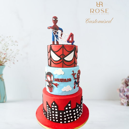 Spider Man 3-Tier Birthday Cake