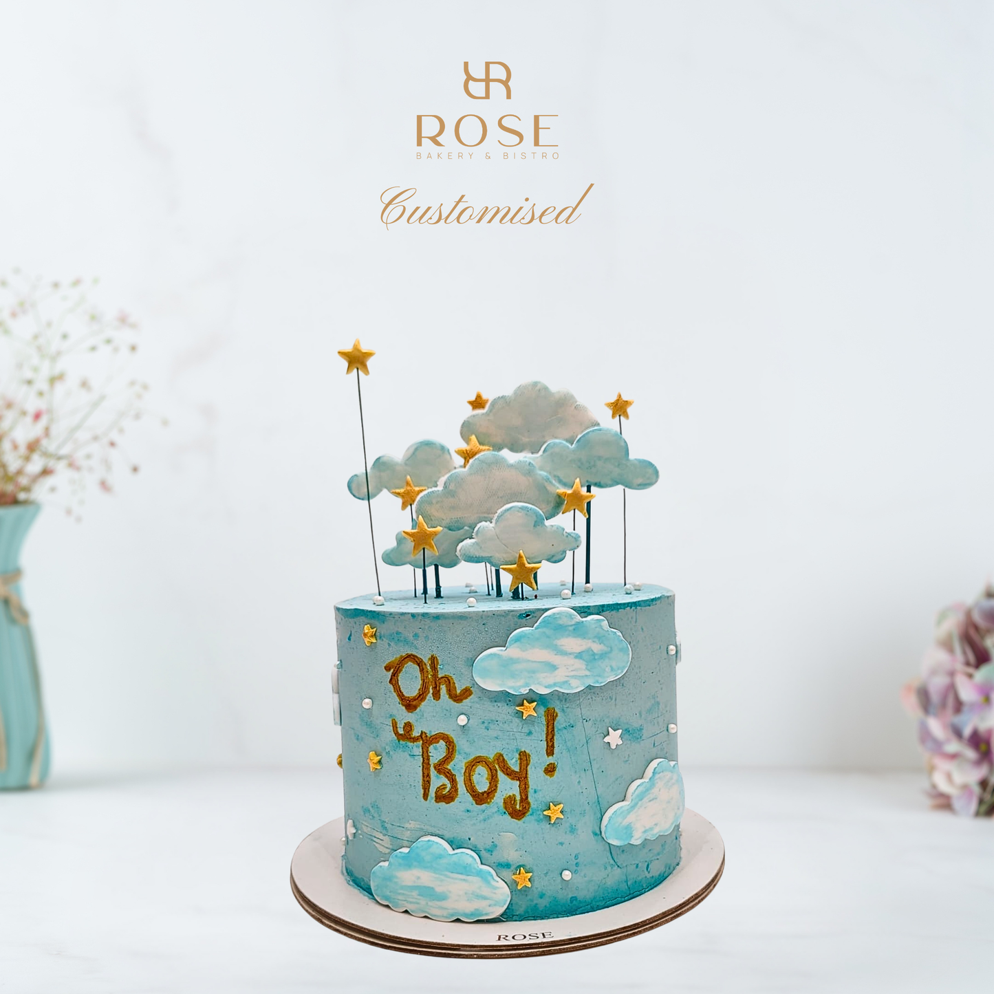 Sky Clouds and Stars Cake
