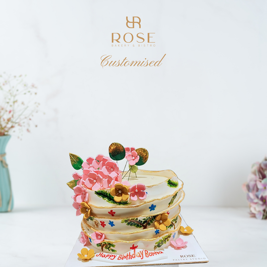 Floral Ribbon Cake