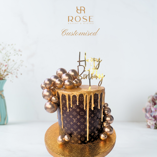 Louis Vuitton Luxury Monogram Drip Cake