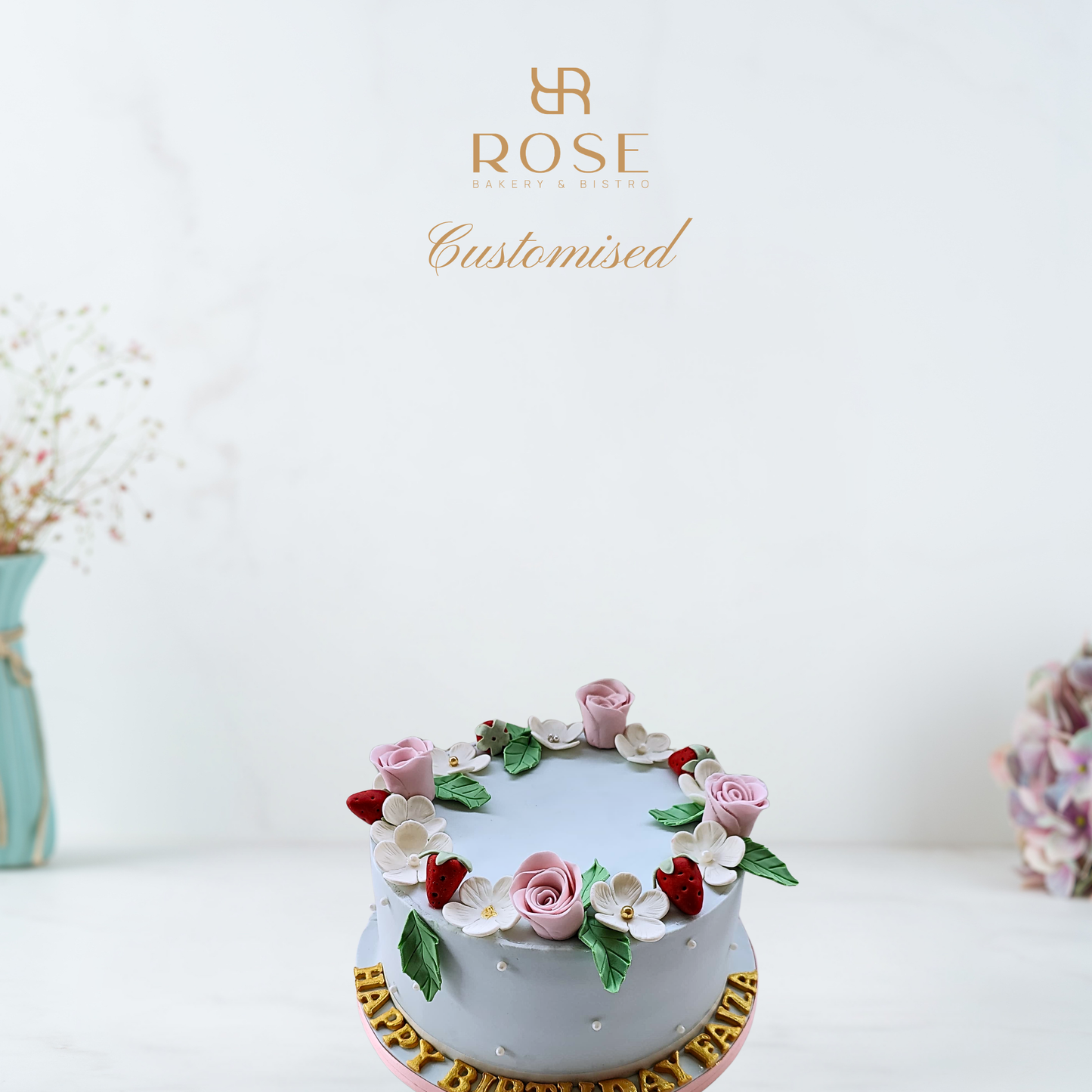 Floral Berry Wreath Cake