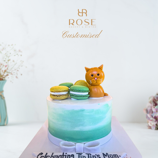 Cat Macaron Theme Cake