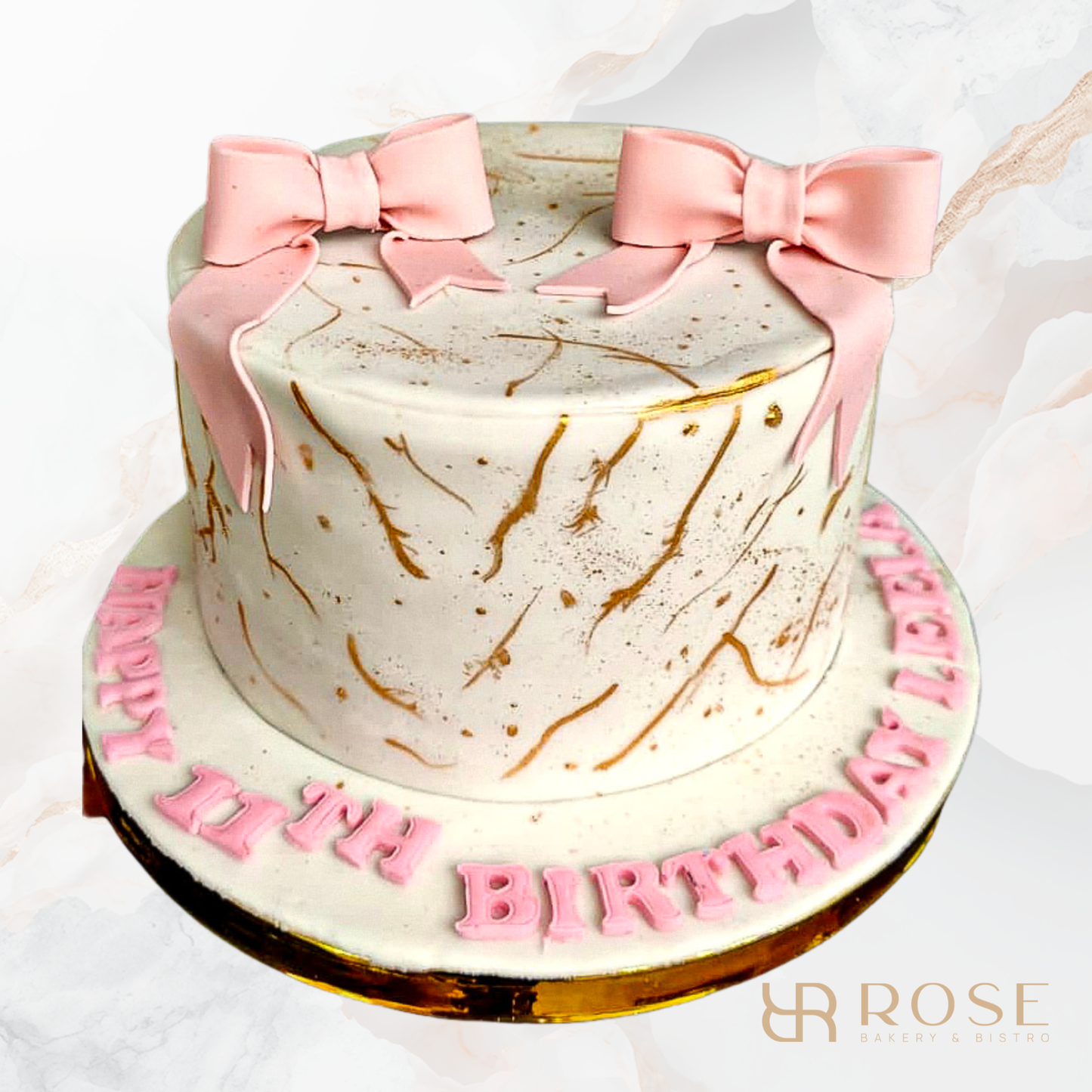 Marble Bow Cake