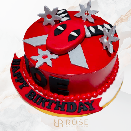 Deadpool Flat Cake