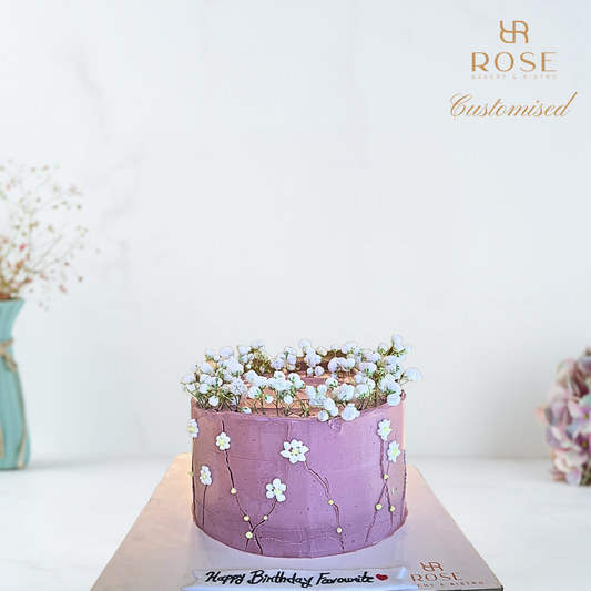 Mauve Blossom Meadow Cake